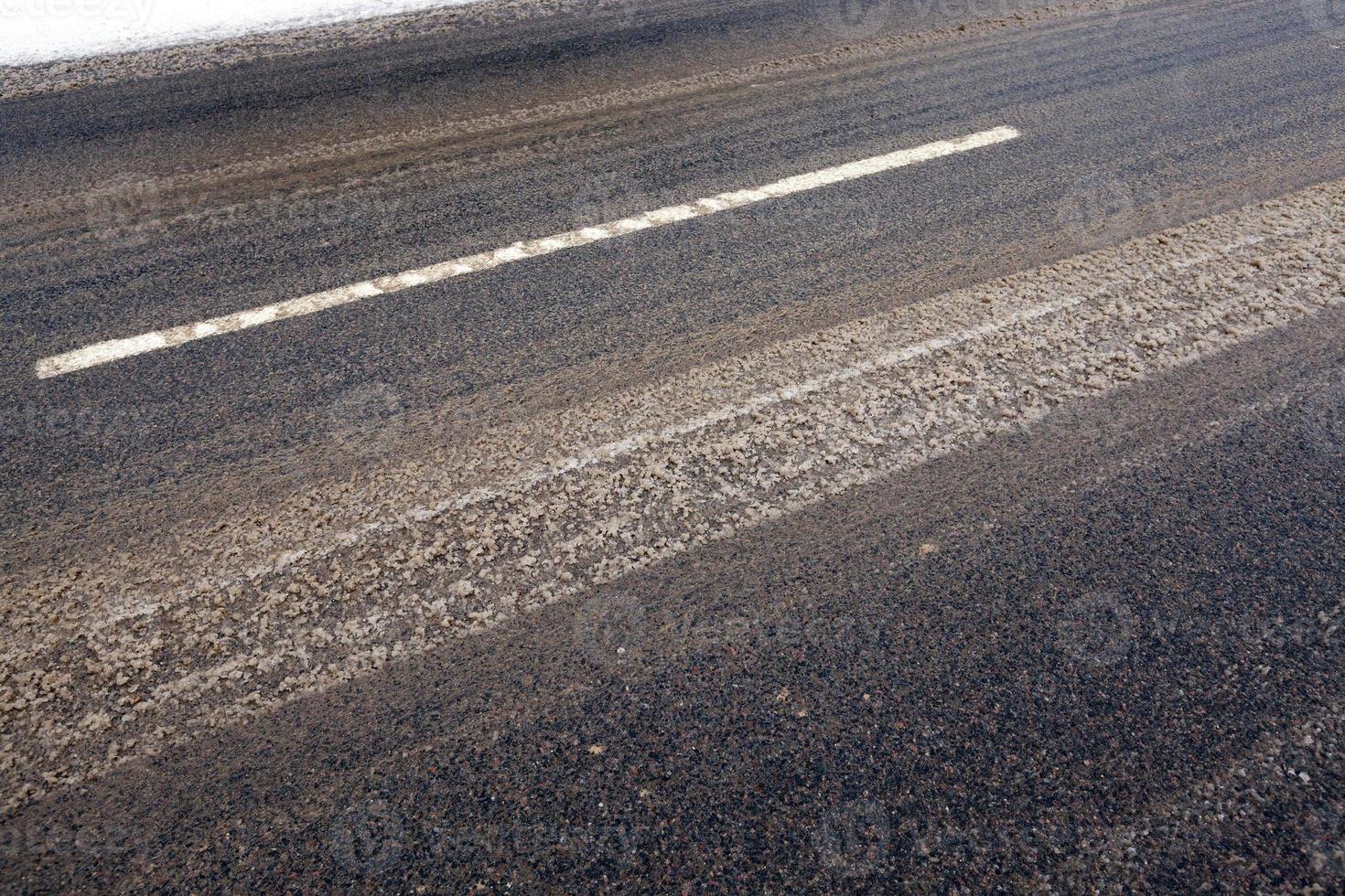 Road under the snow photo
