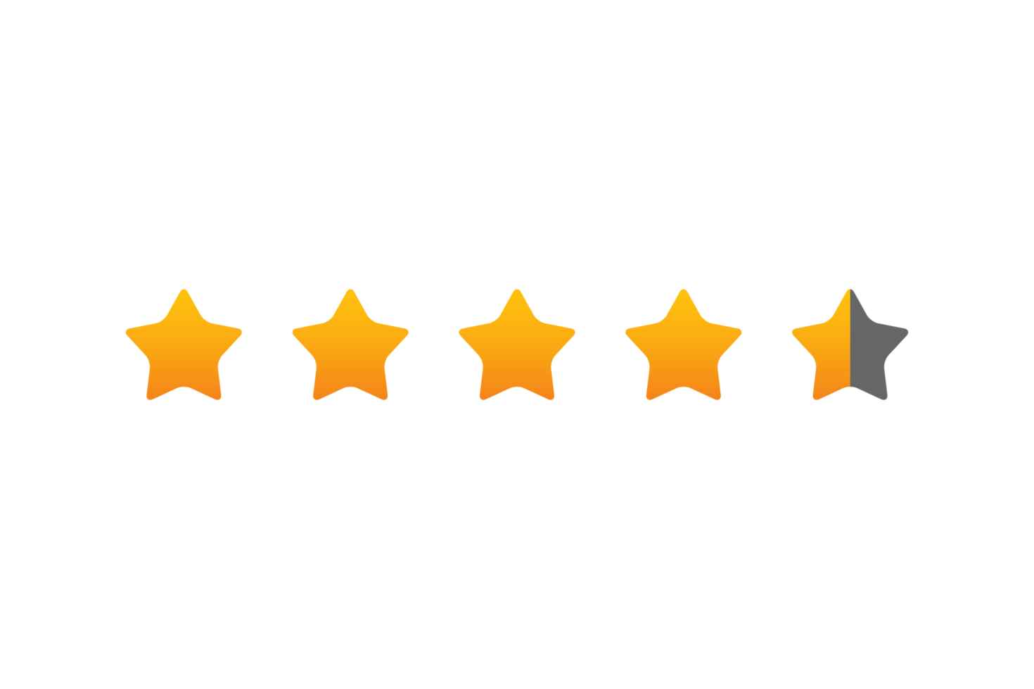 5 star rating review, star png transparent