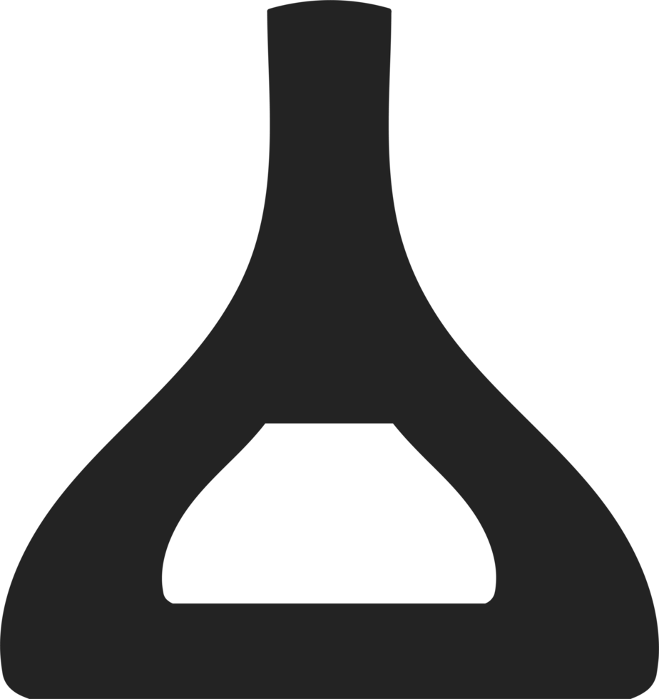 Minimalist Ceramic Vase silhouette illustration png