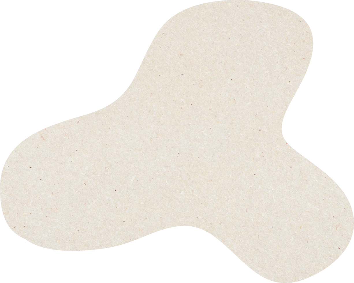 Organic Blob Shapes with paper texture, Beige color Organic Shapes png