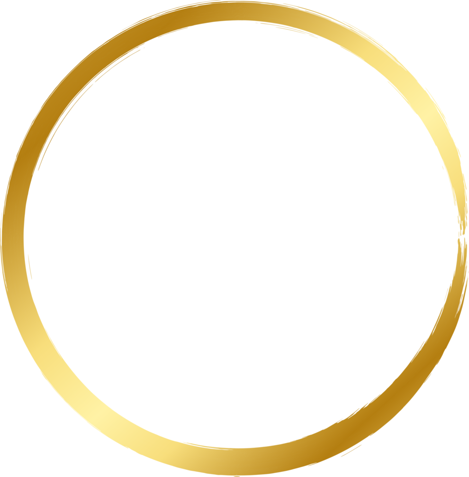 gradiente cornice cerchio d'oro png