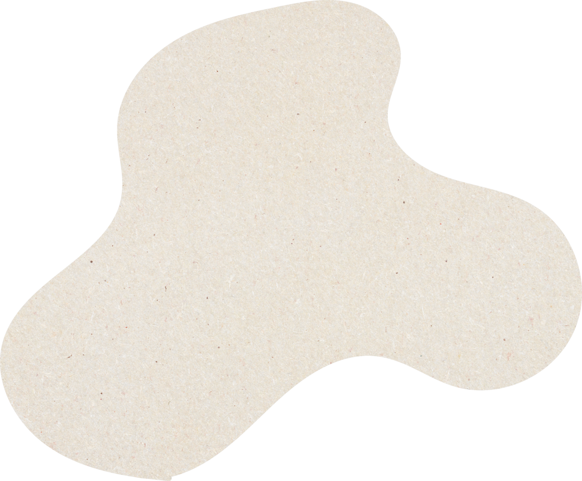 Organic Blob Shapes with paper texture, Beige color Organic Shapes png