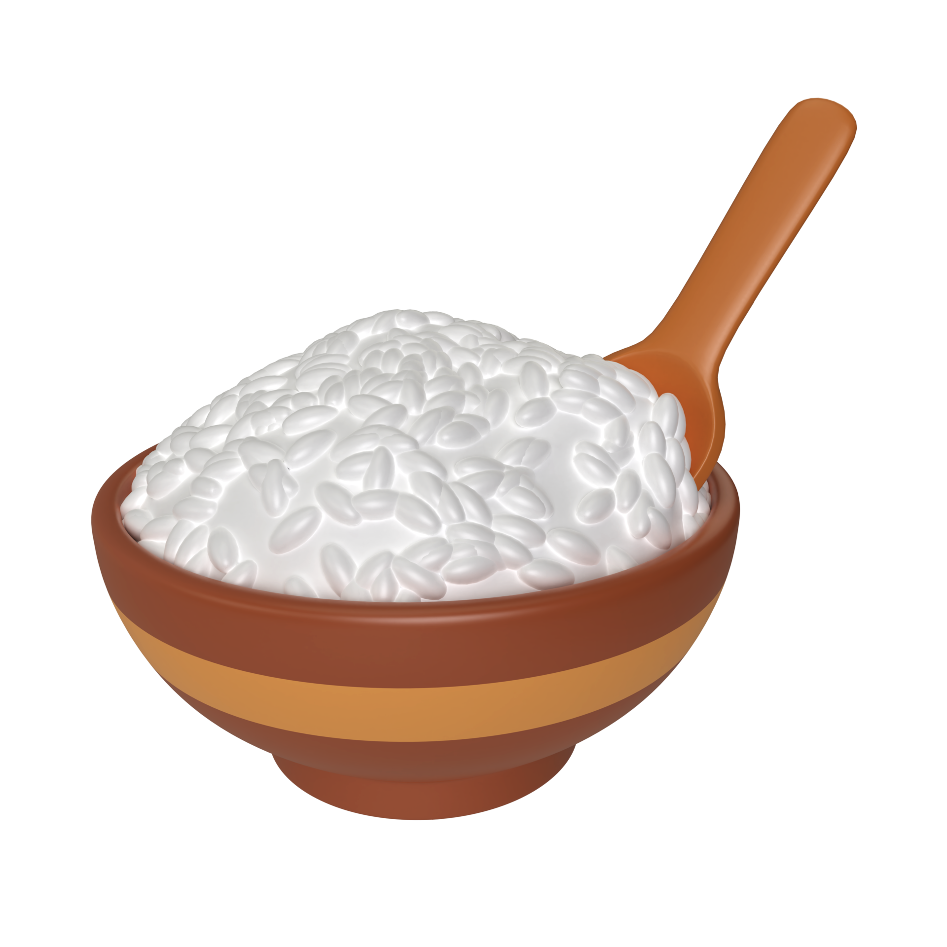 cone-de-ilustra-o-3d-de-arroz-cozido-9664909-png