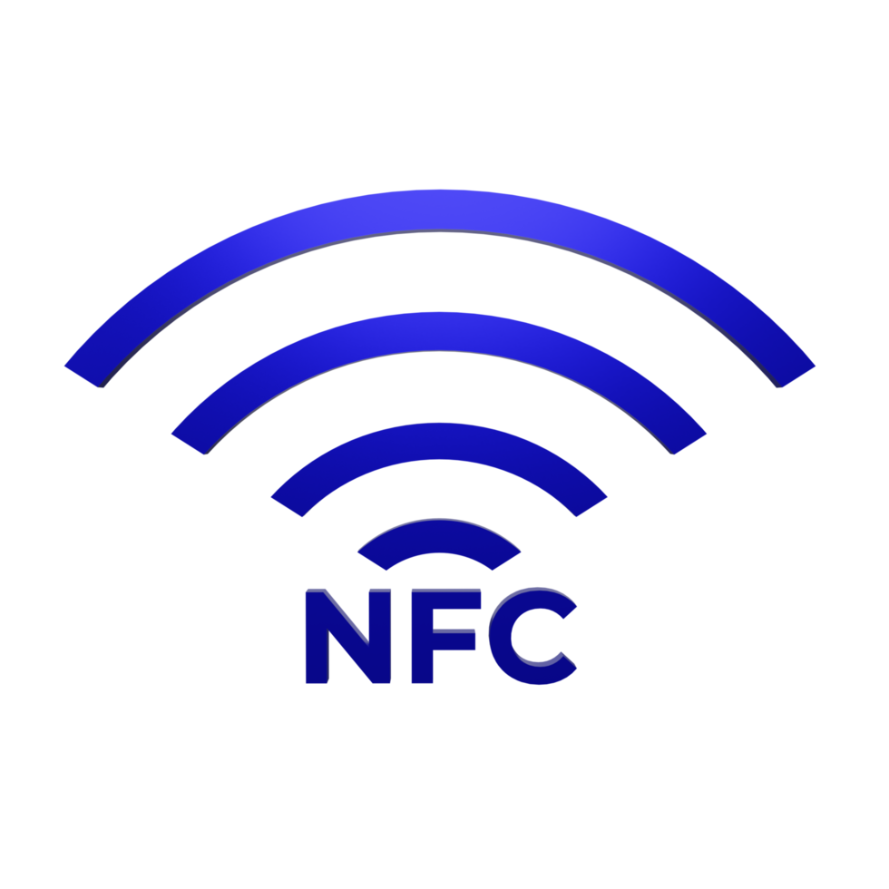 ícone nfc é azul, arquivo png