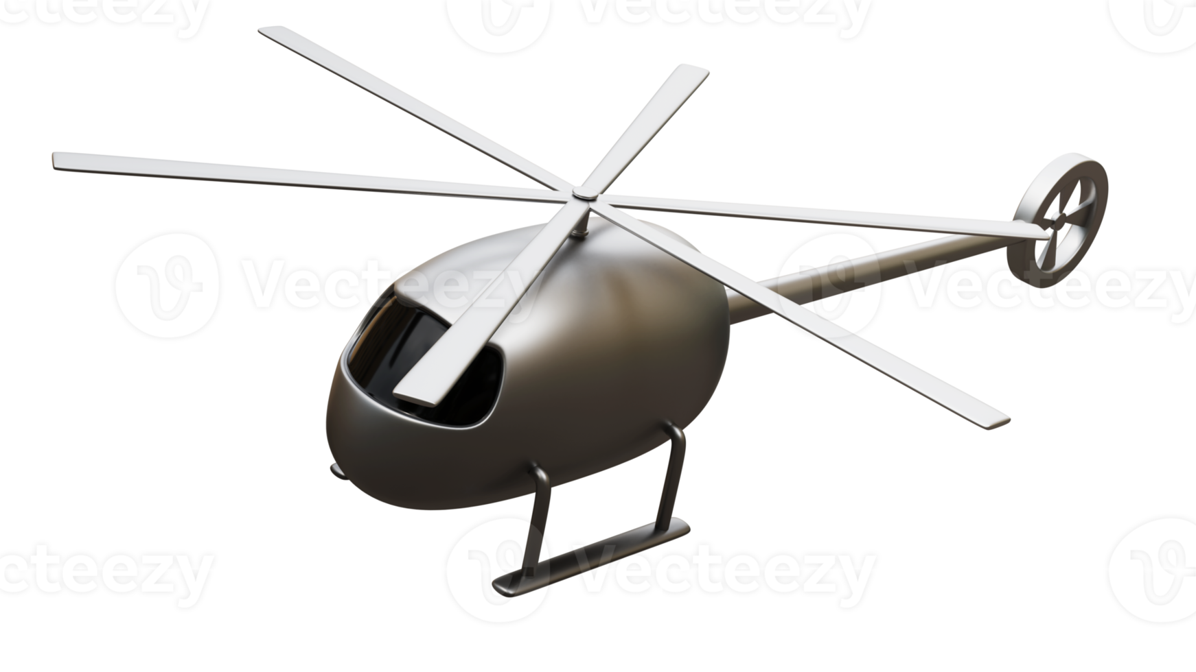 Helicopter 3d render png