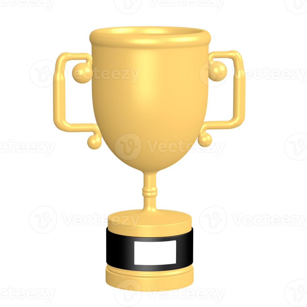 trofeo coppa illustrazione illustrazione immagine 3d isolato sfondo trasparente png