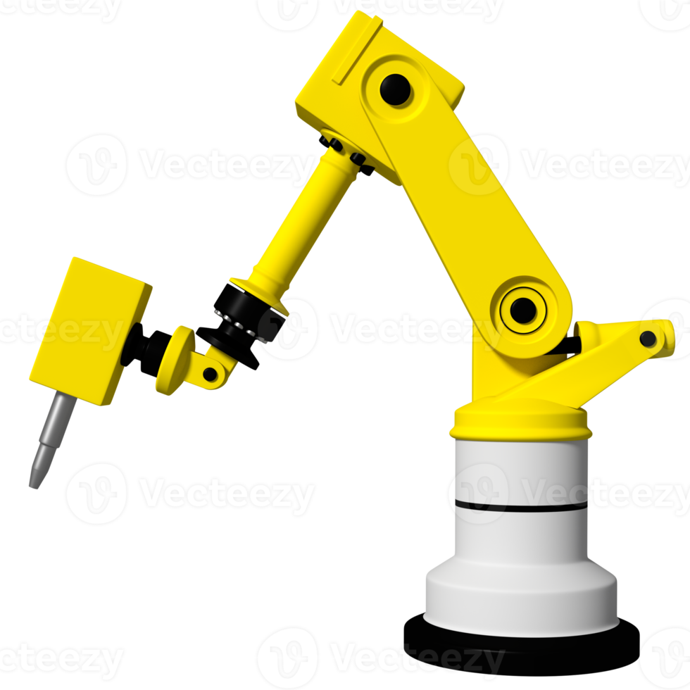 robotarm illustratie 3d beeld geïsoleerd transparante achtergrond png