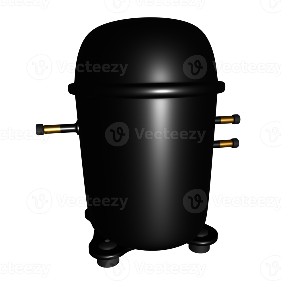 koelkast compressor illustratie 3d afbeelding transparante achtergrond png