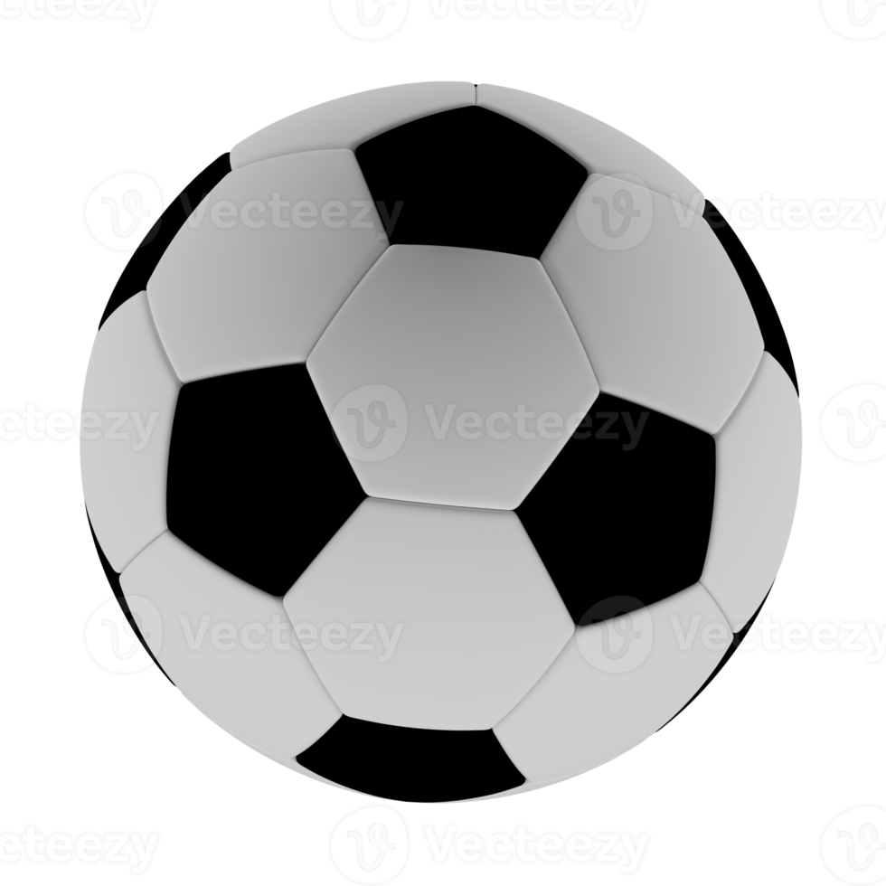 pallone da calcio illustrazione immagine 3d sfondo trasparente png