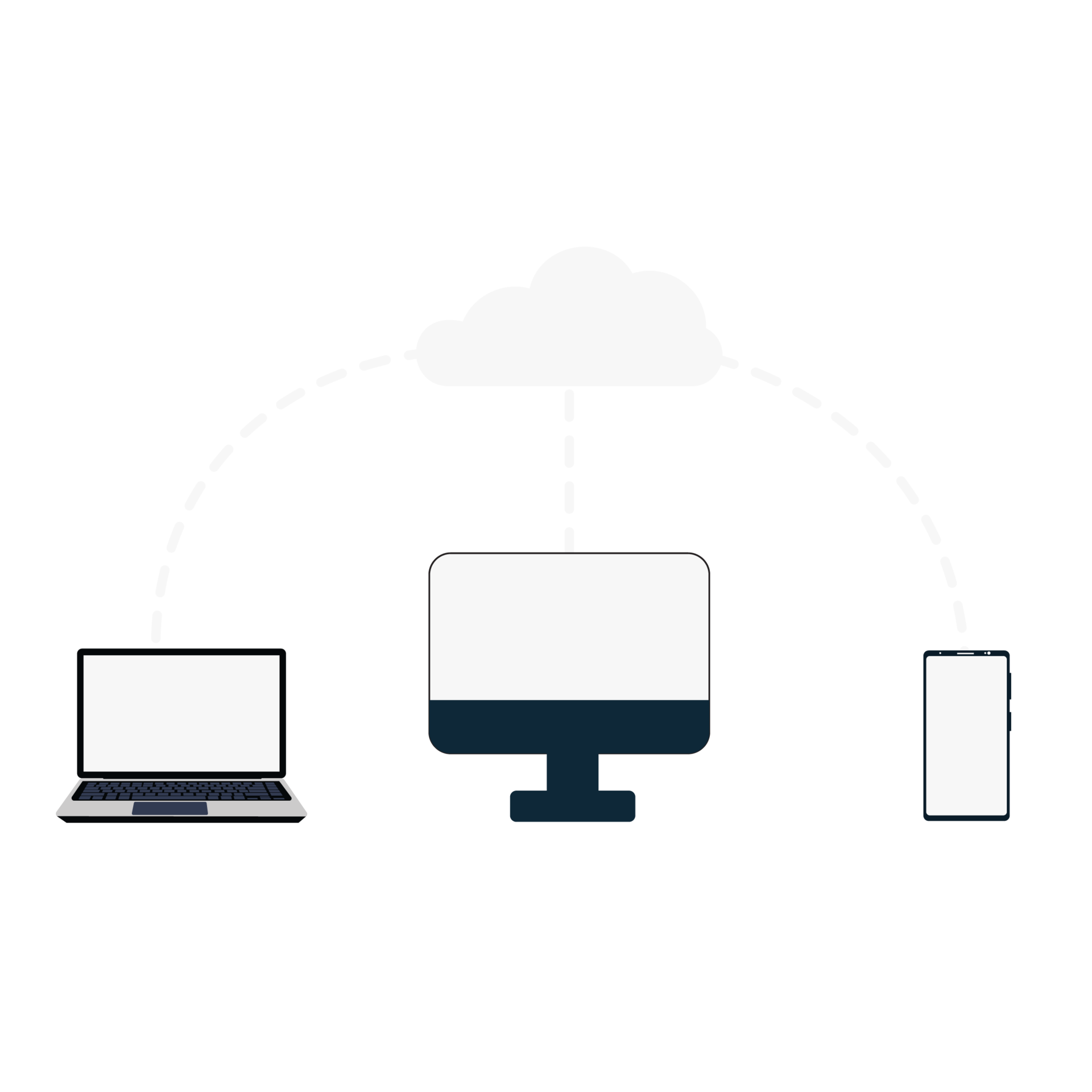 Online cloud storage concept vector. Transferring data from a mobile