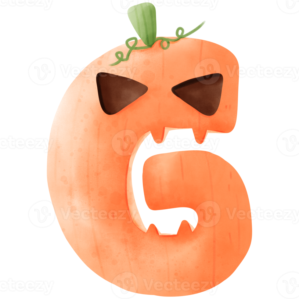 watercolor pumpkin letter png