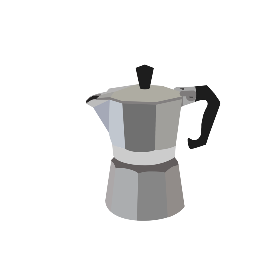 black and white coffee pot png