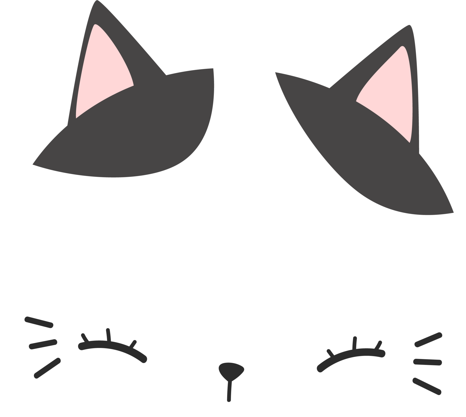 elemento de desenho animado de cabeça de gato gatinho fofo 9665331 PNG