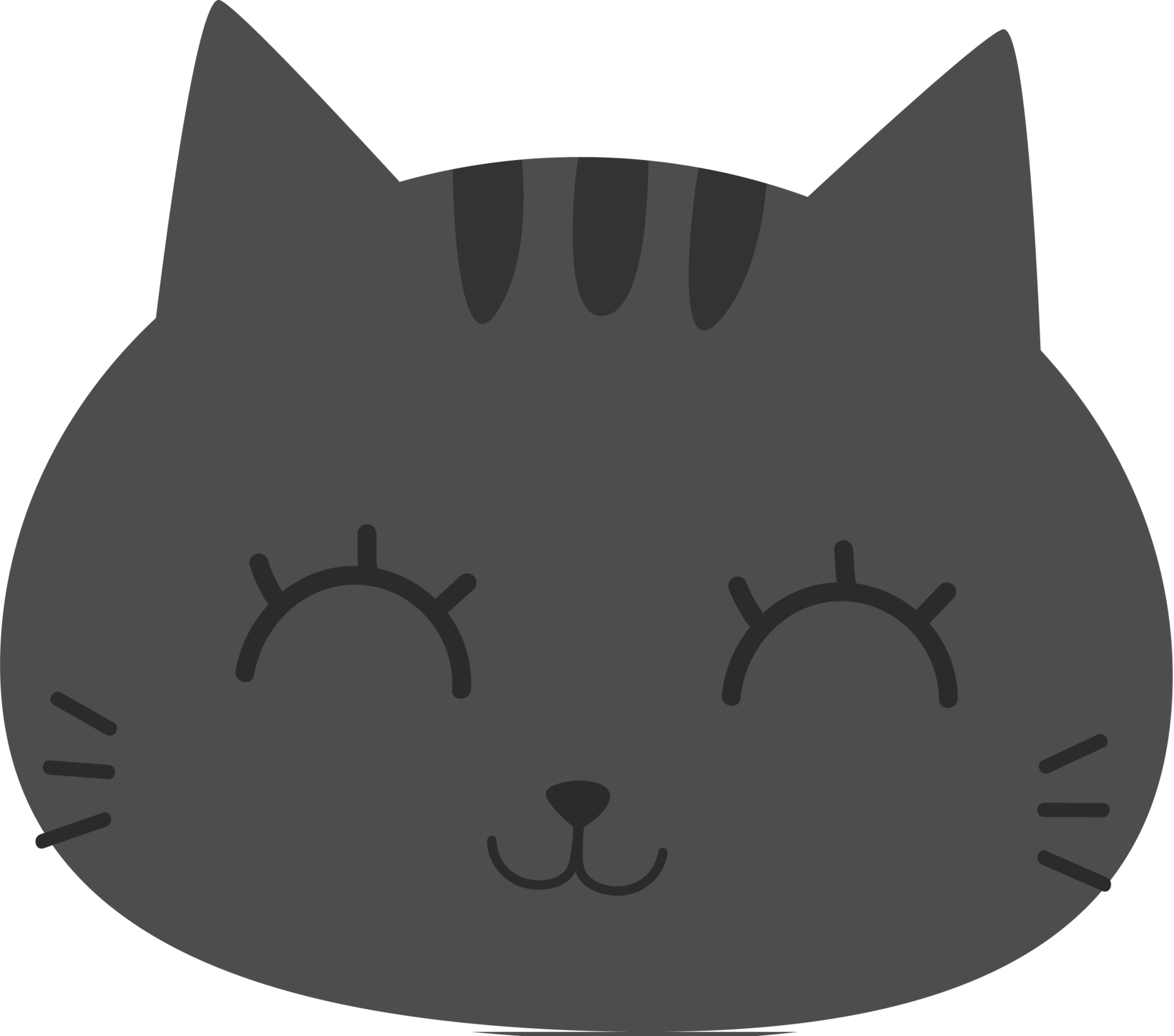 elemento de desenho animado de cabeça de gato gatinho fofo 9665312 PNG