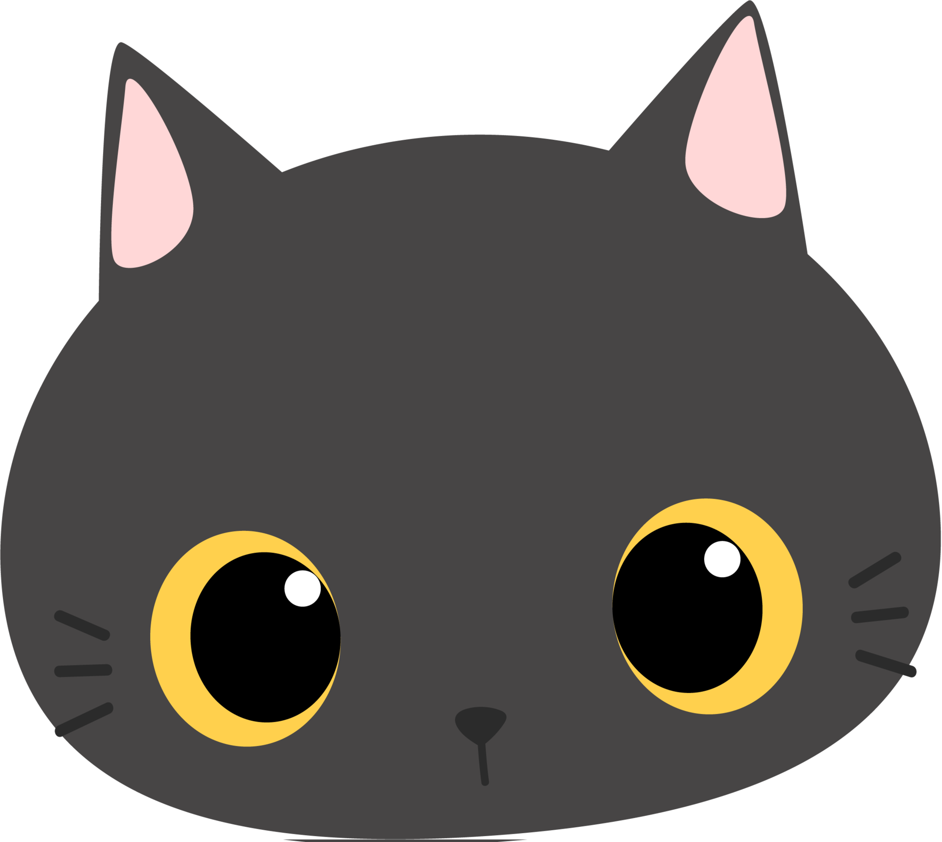 elemento de desenho animado de cabeça de gato gatinho fofo 9665331 PNG