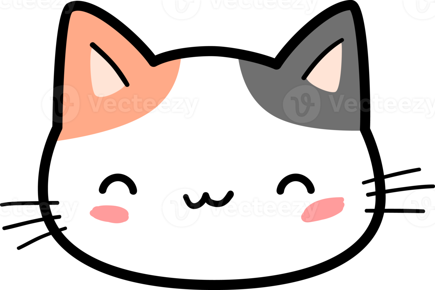 Free Cute Kitty Cat Head Cartoon Element 9665308 PNG with Transparent  Background