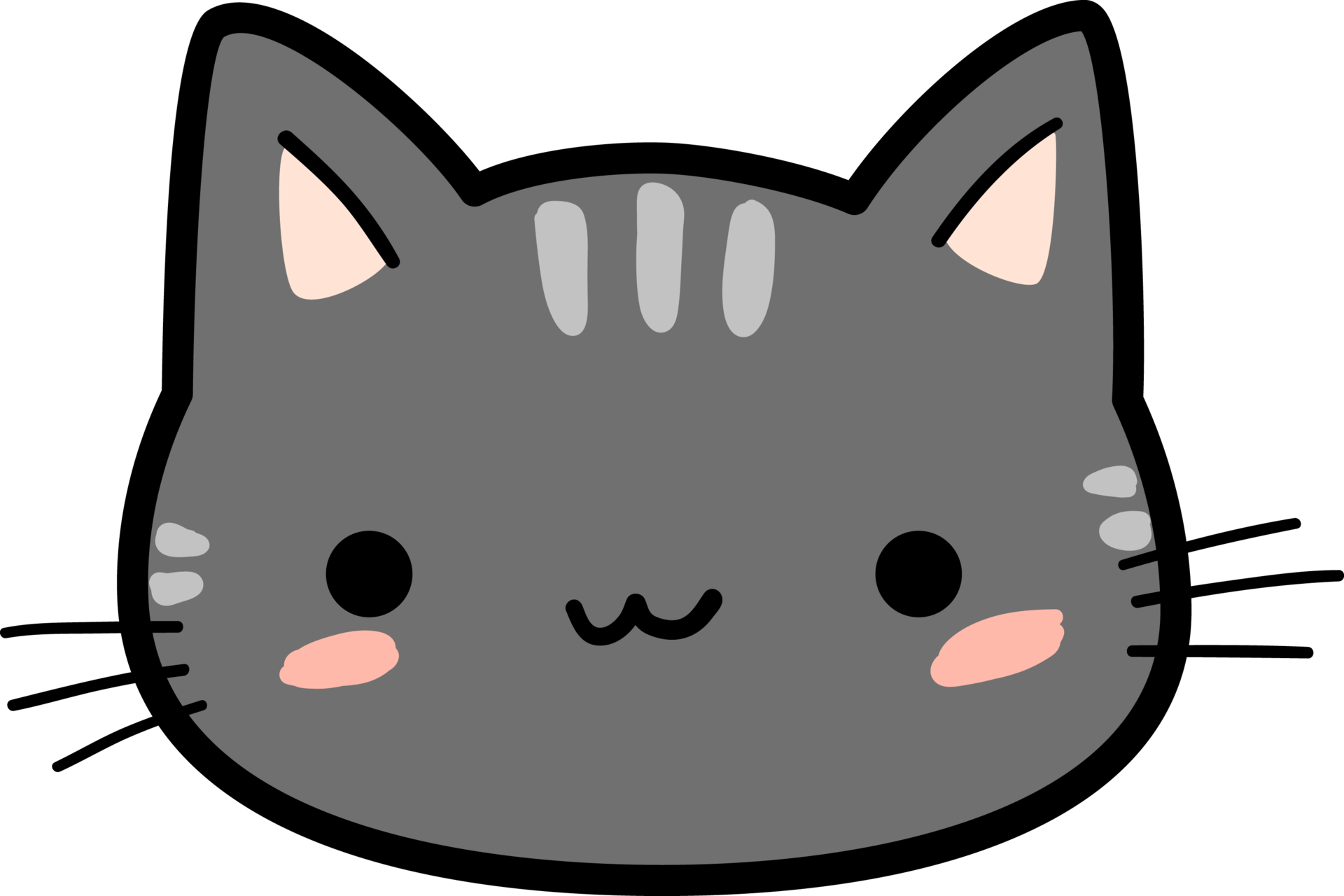 elemento de desenho animado de cabeça de gato gatinho fofo 9665312 PNG