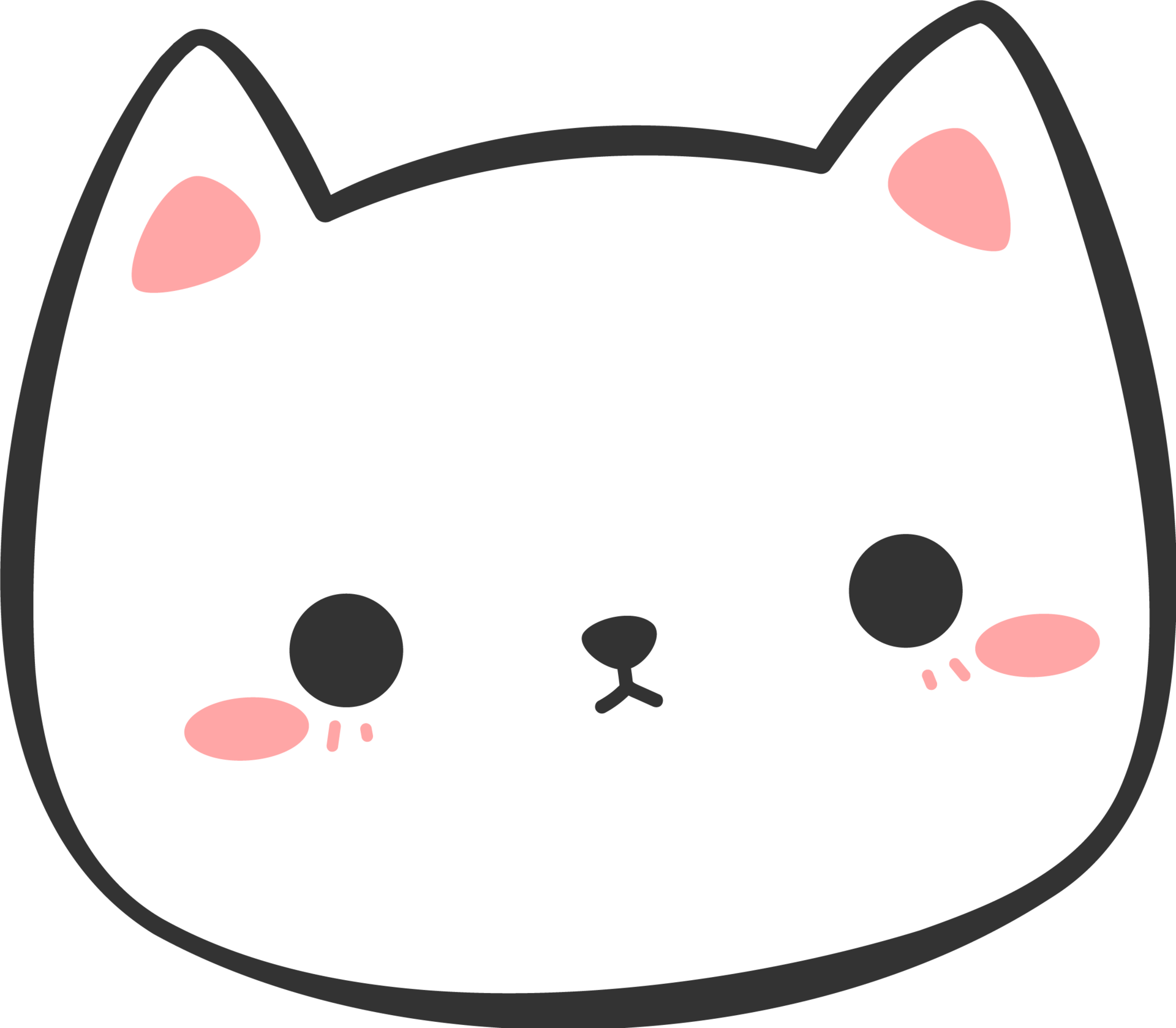 elemento de desenho animado de cabeça de gato gatinho fofo 9665331 PNG