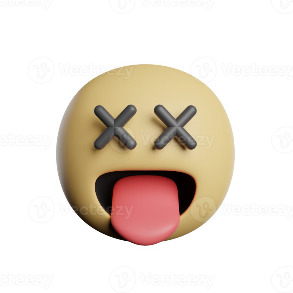 Emoticon totes Gesicht png