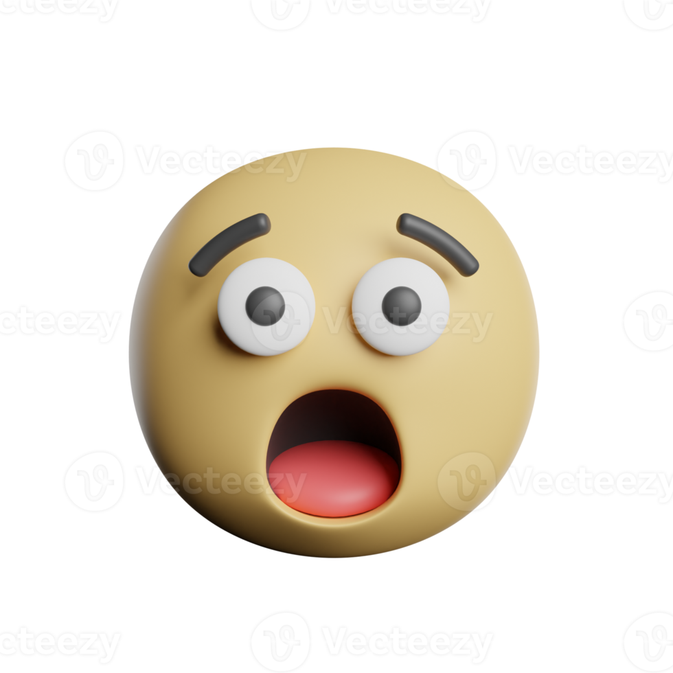 Emoticon schockiertes Gesicht png