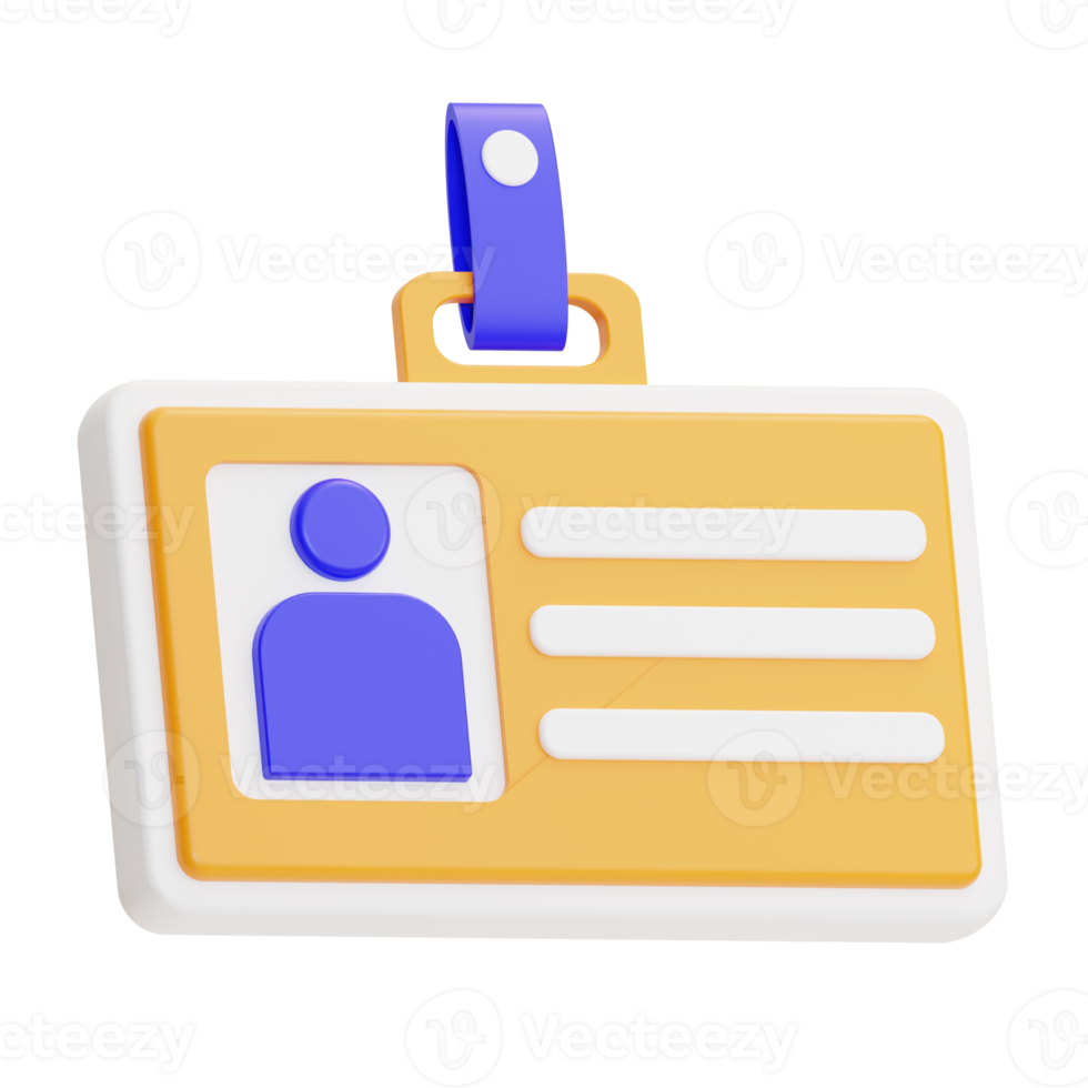 id card illustration 3d png