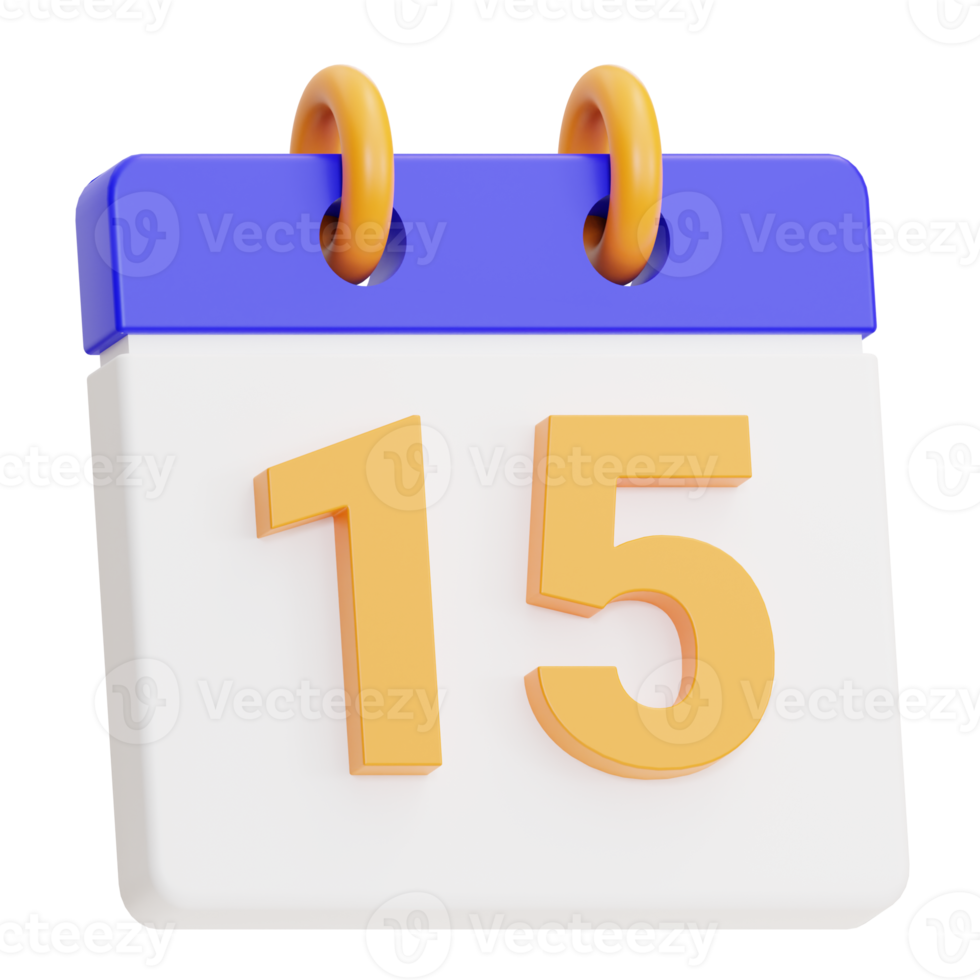 ilustração de calendário 3d png