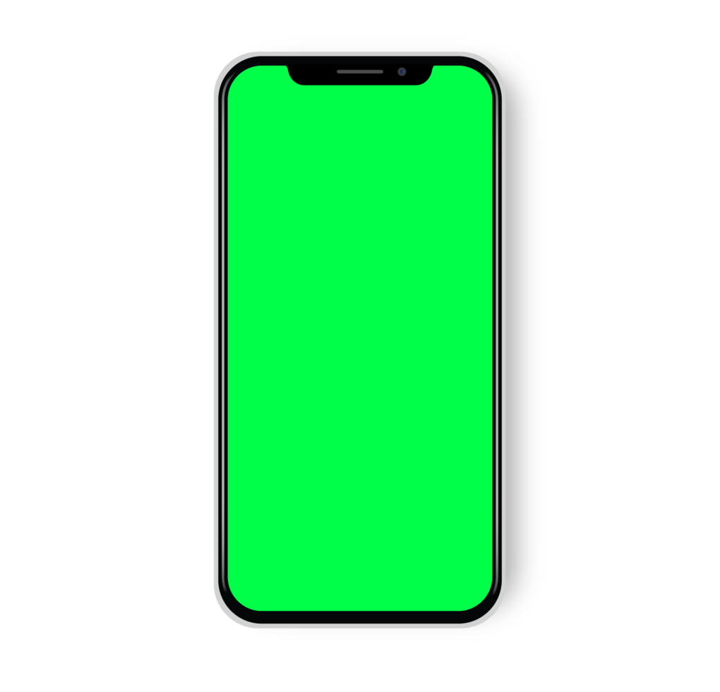 Green Screen Notch Display Smartphone Clip Art Illustration Technology png