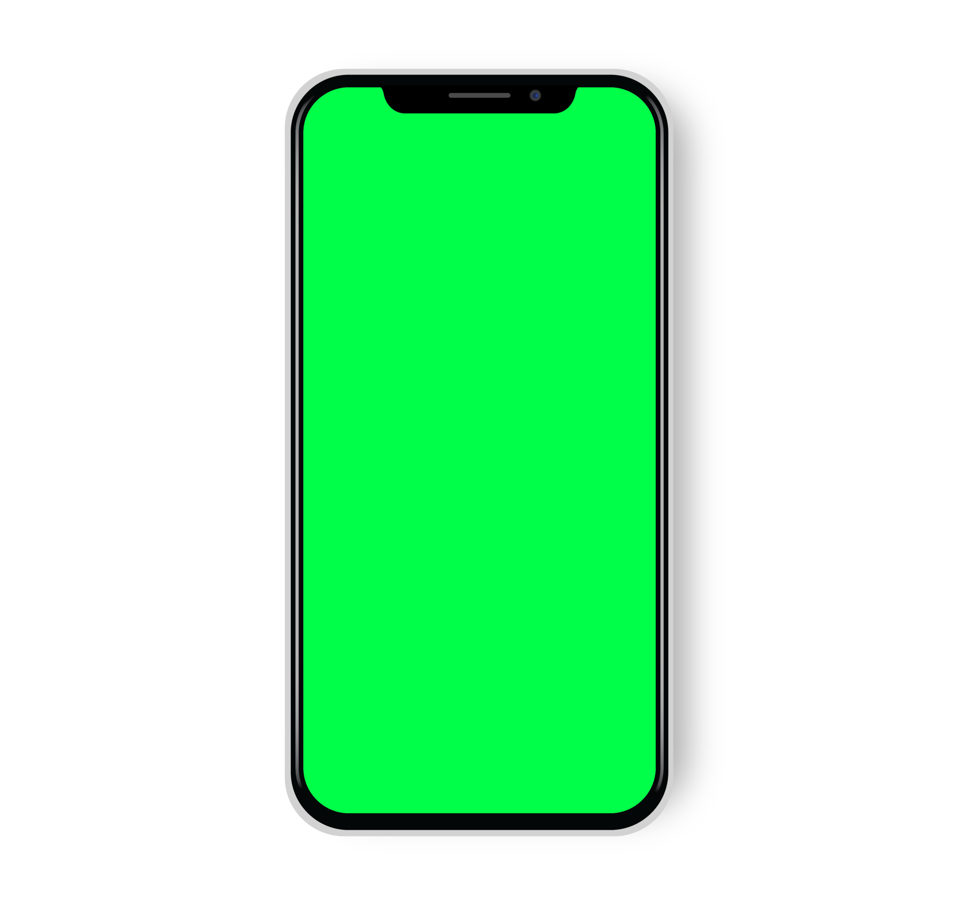 Green Screen Notch Display Smartphone Clip Art Illustration Technology