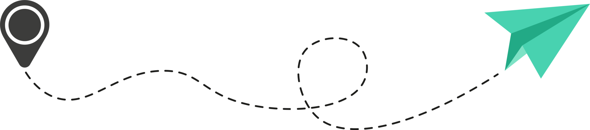 percorso dell'aeroplano di carta con linea tratteggiata png