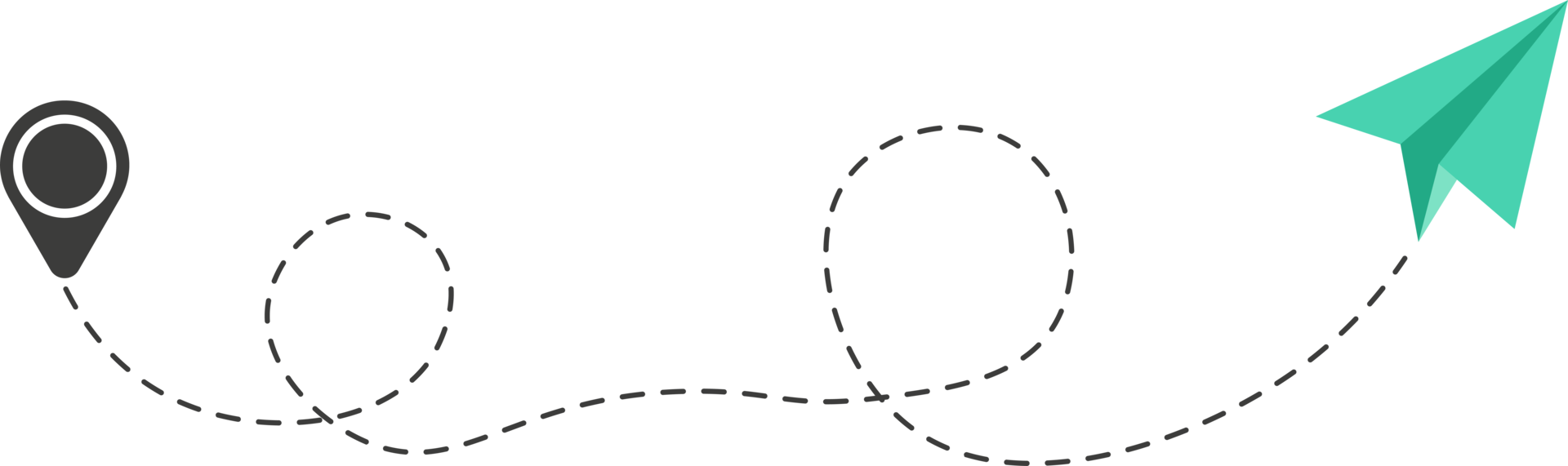 Dashed Line Paper Airplane Route png