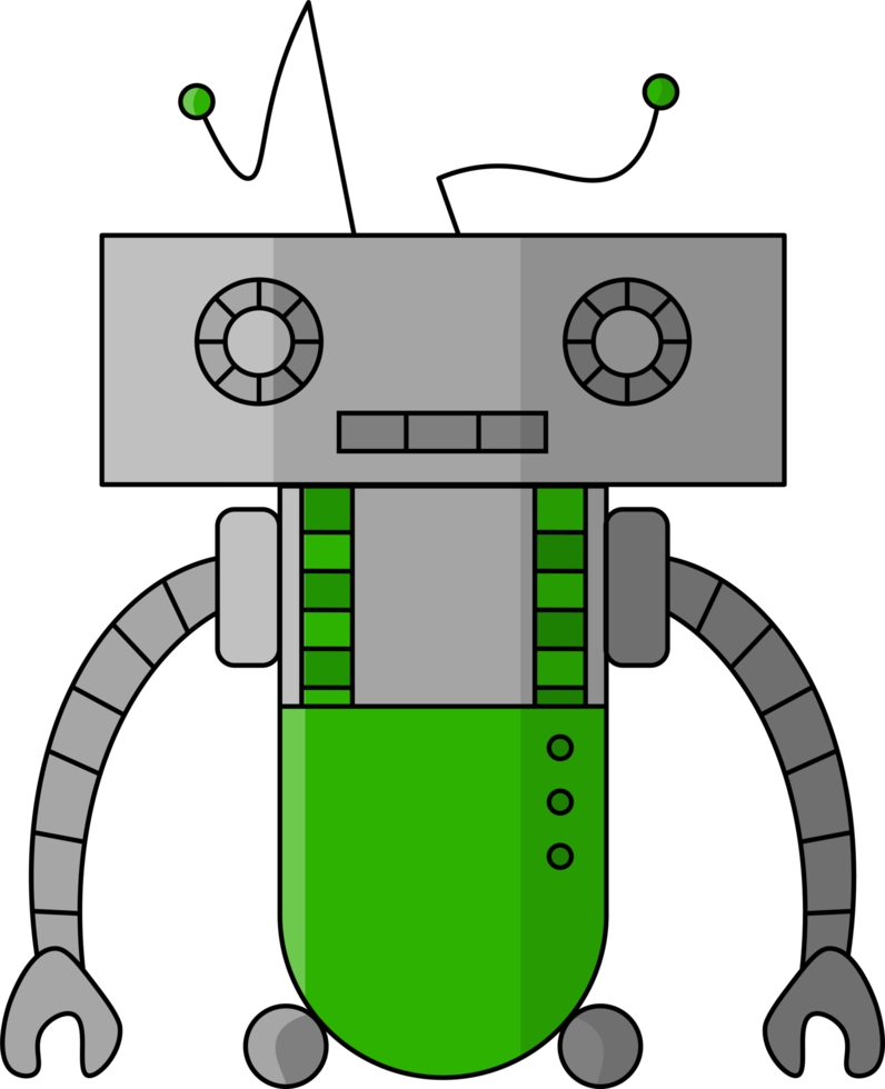 Roboter-Clipart-Illustration png