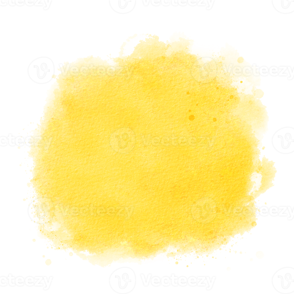 Bright Yellow Splash Watercolor Paint 9665662 PNG