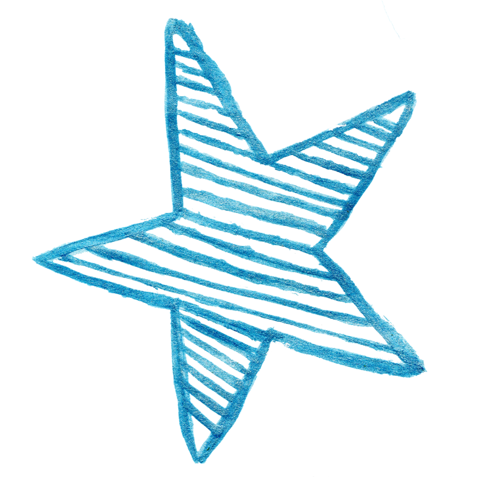 Watercolor star. Hand drawn star shape png