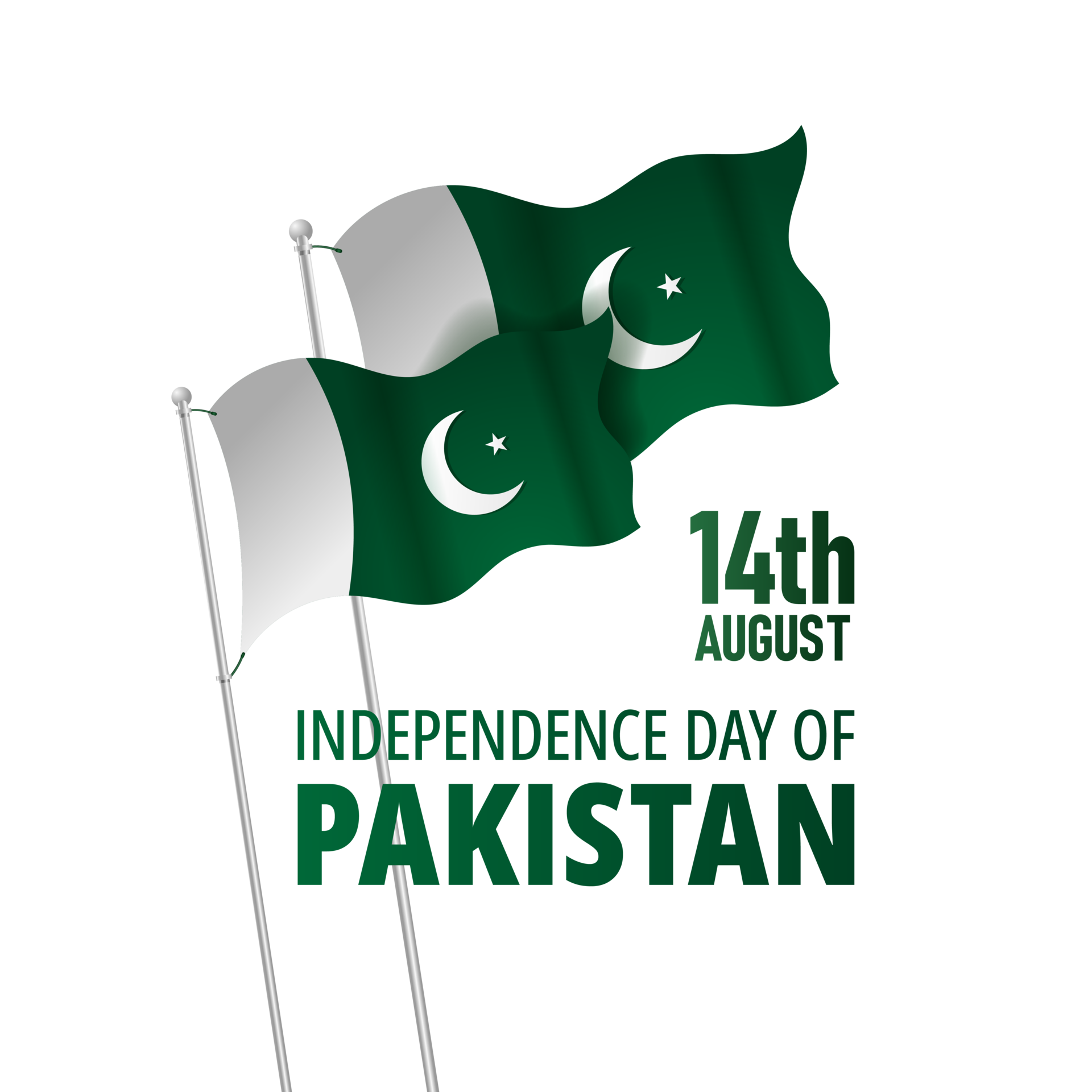 14 August Pakistan independence day with Pakistan flag png 9665686 PNG