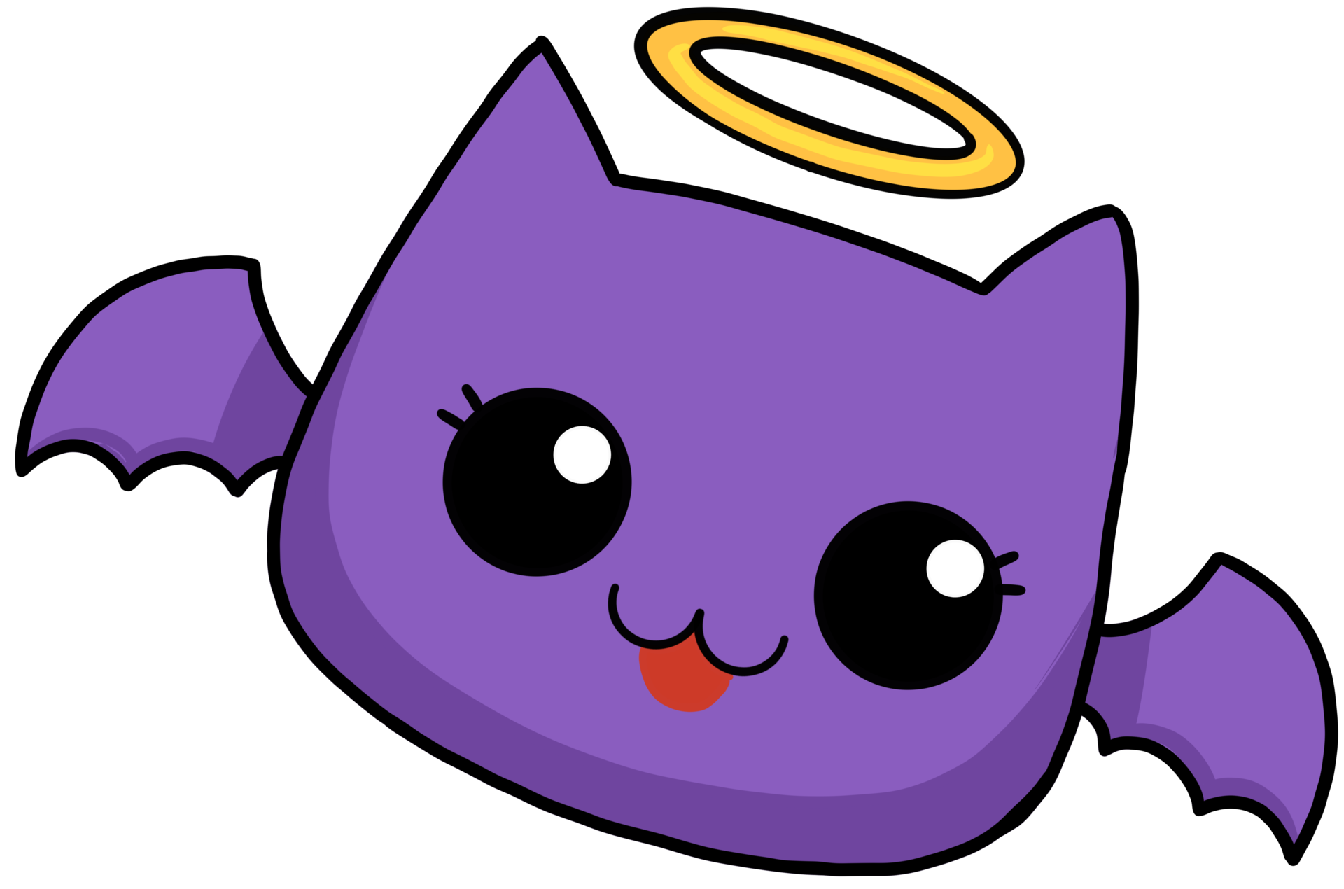 cute cartoon cat halloween character bat 9665796 PNG