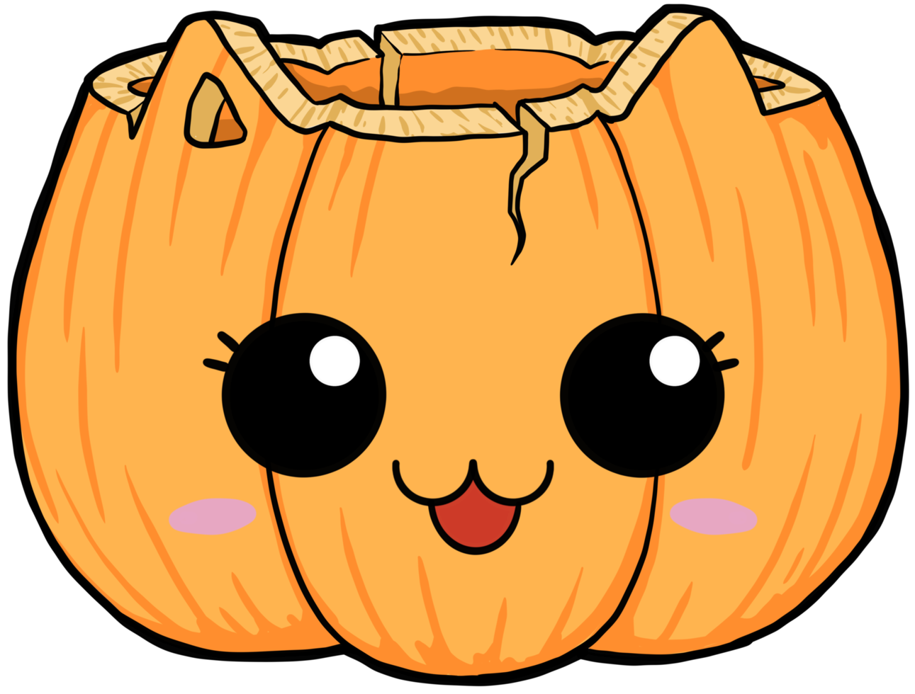 söt tecknad katt halloween karaktär pumpa png