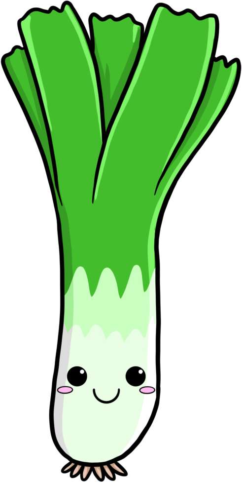 colorful cute cartoon vegetable spring onion japan png