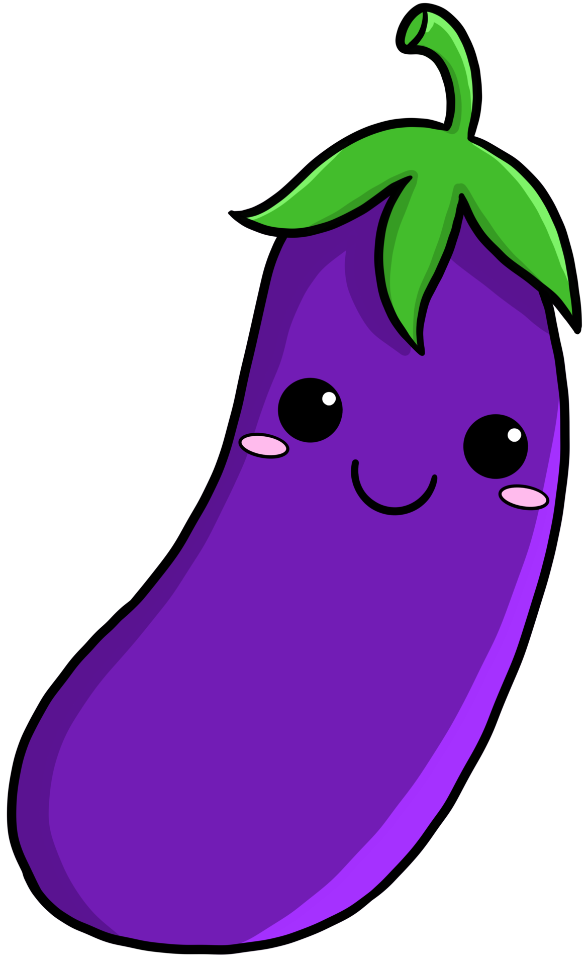 Free colorful cute cartoon vegetable eggplant 9665814 PNG with Transparent  Background