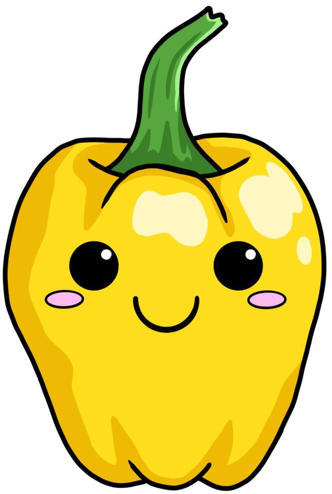 colorful cute cartoon vegetable sweet pepper png