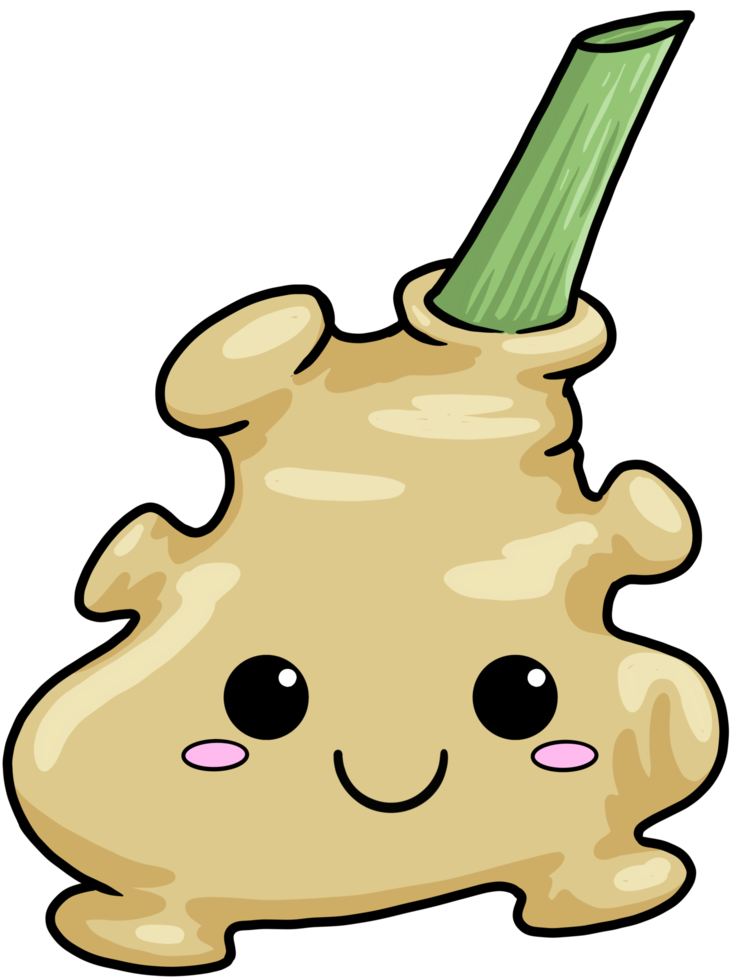 colorful cute cartoon vegetable ginger 9665826 PNG