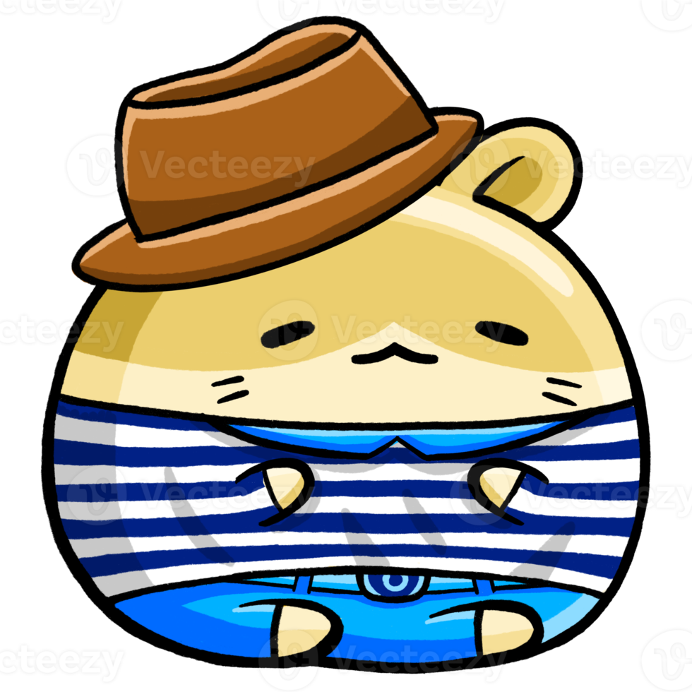 Cute Hamster wearing Summer outfit png