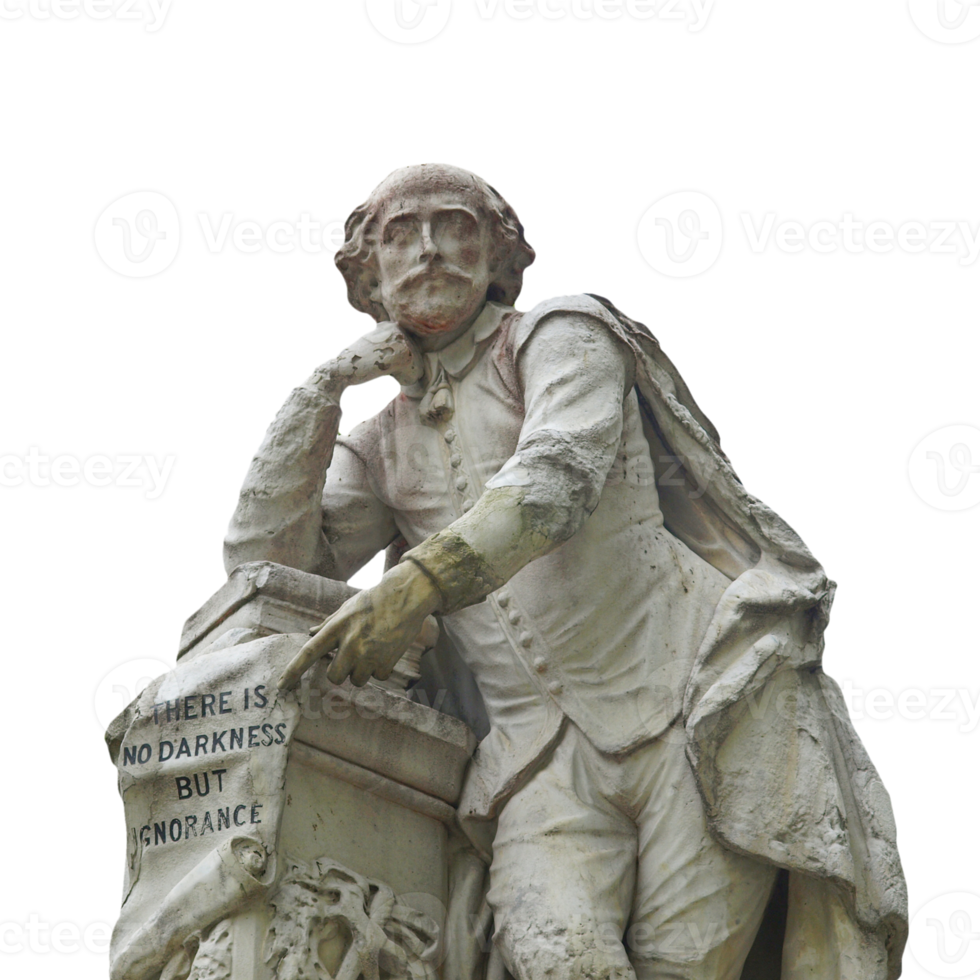 statua di shakespeare a londra png trasparente