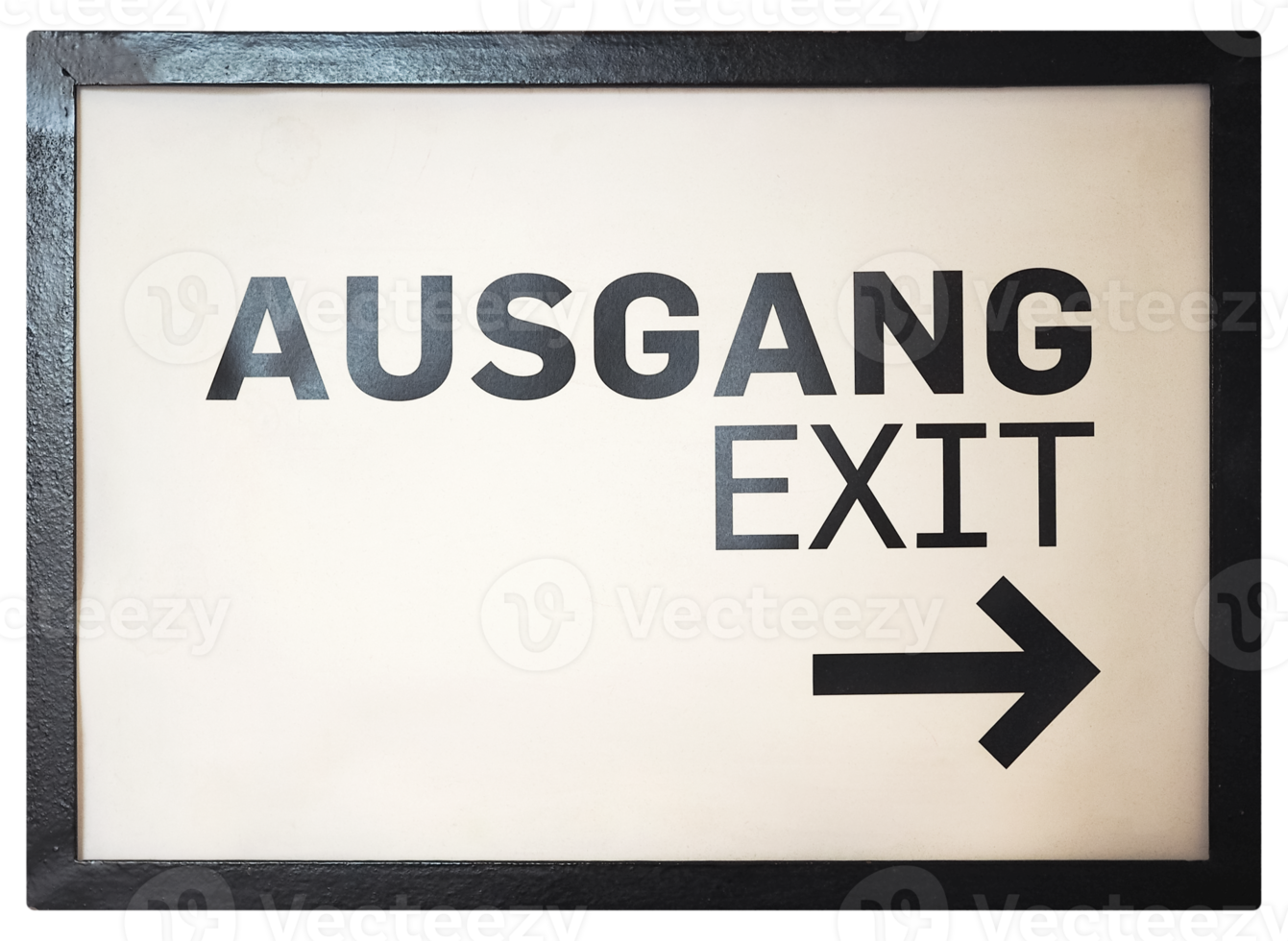 German sign transparent PNG. Ausgang Exit png