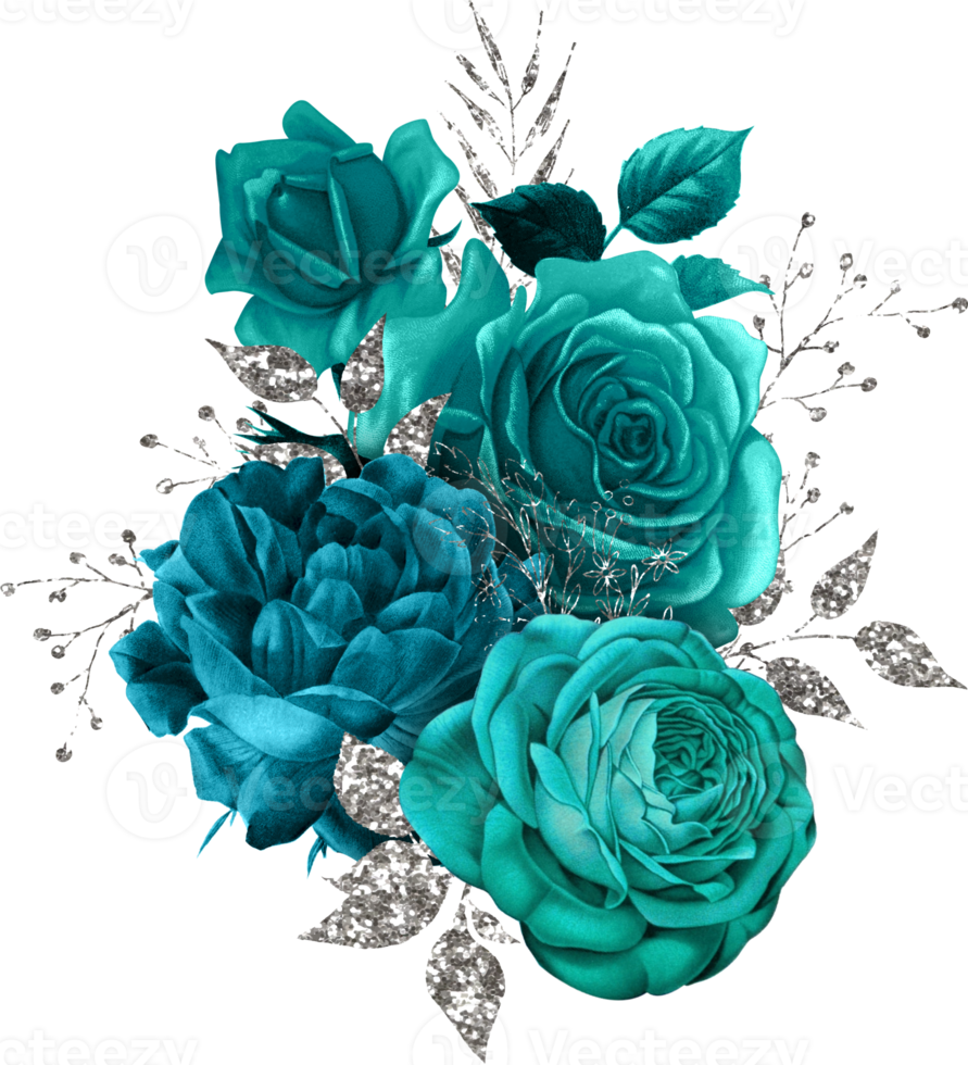 bouquet floreale ad acquerello png