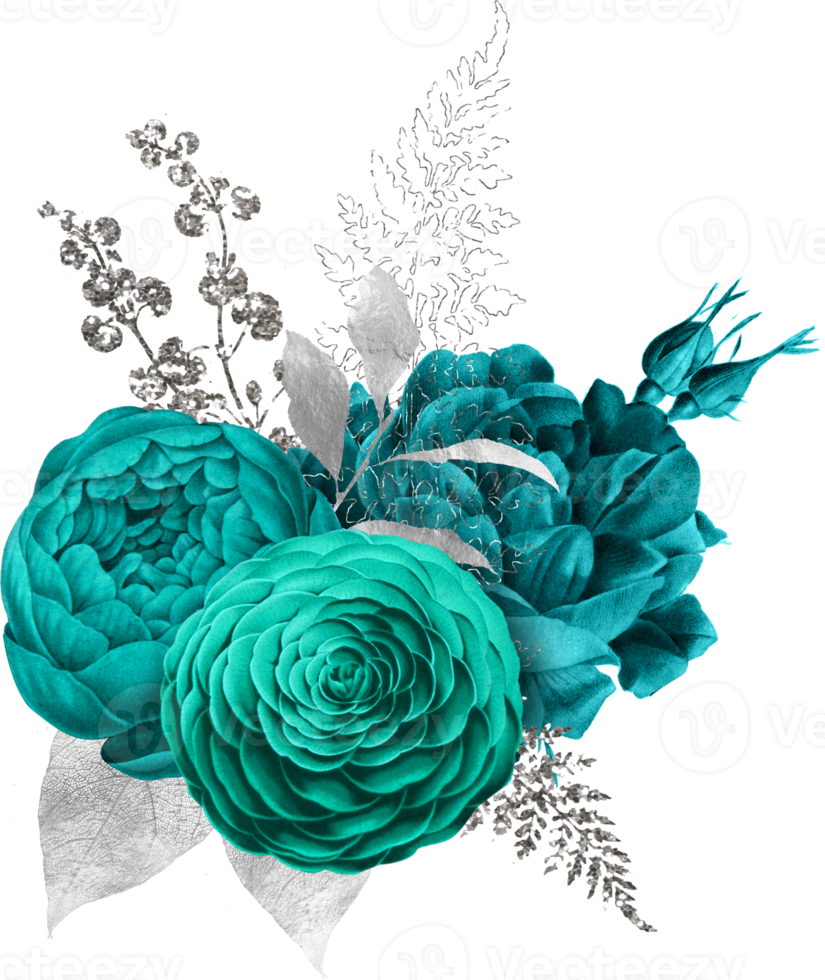 bouquet floreale ad acquerello png