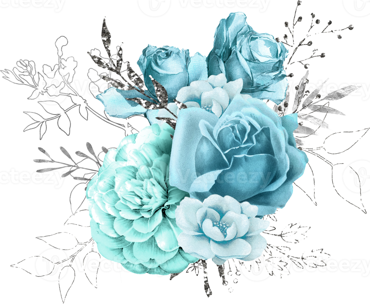 bouquet floral aquarelle png