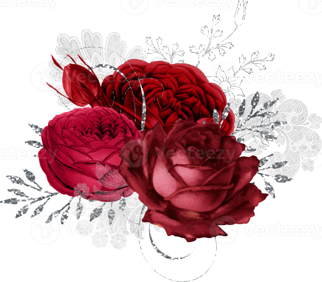 bouquet floreale ad acquerello png