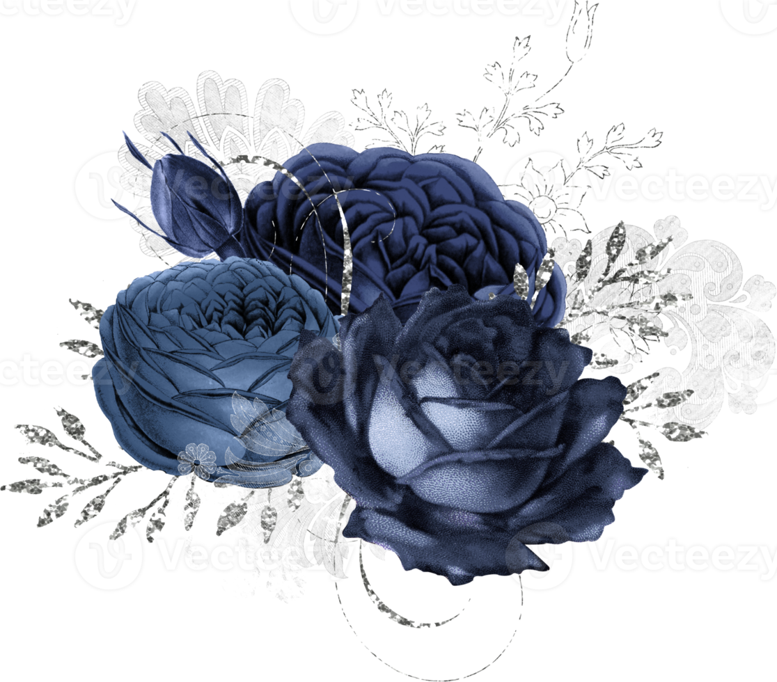 bouquet floreale ad acquerello png