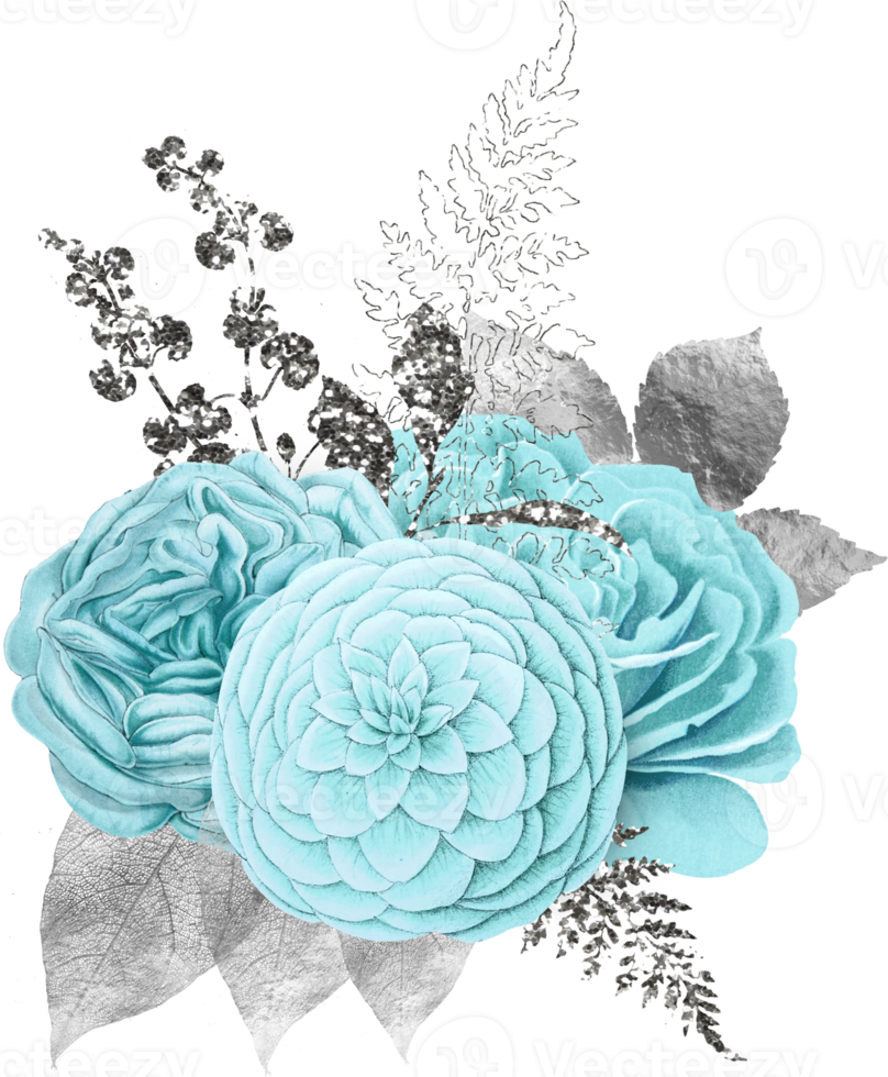 bouquet floreale ad acquerello png