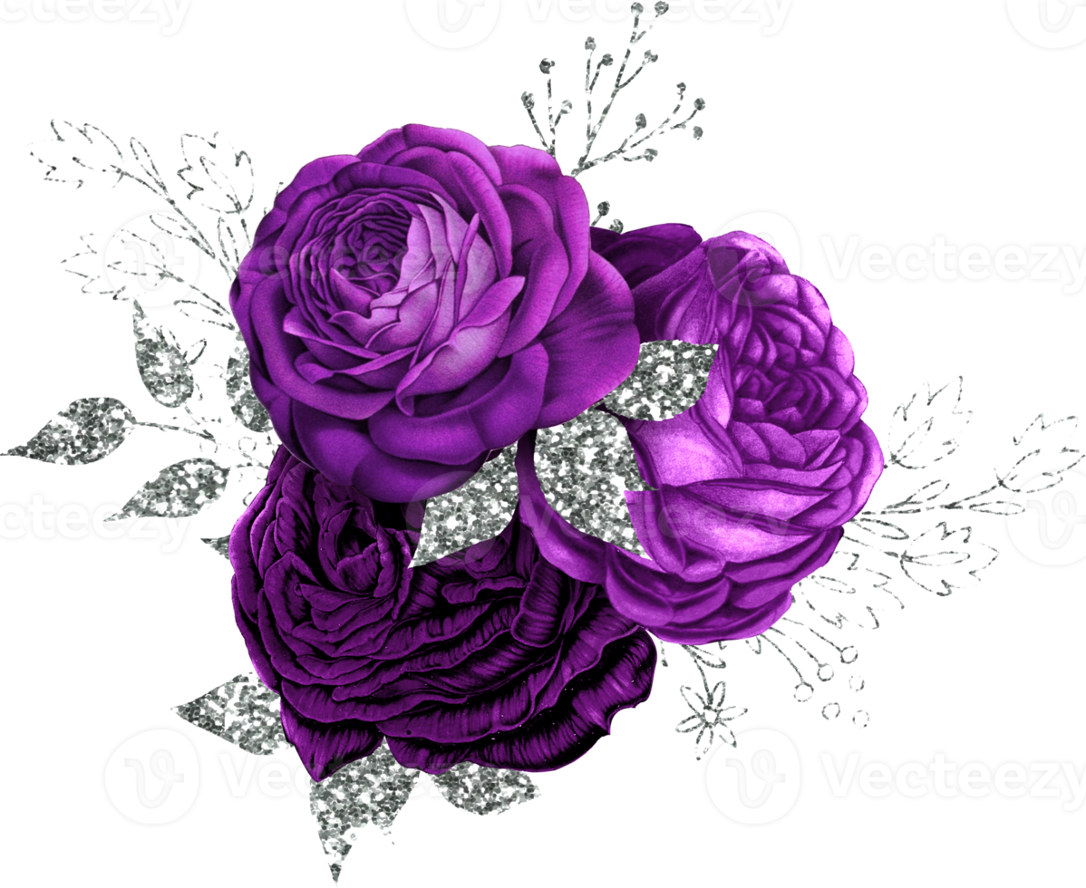 bouquet floreale ad acquerello png